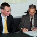 IKB MPDL MoU, Berlin, 26.05.2011 - Dr. Frank Sander, Prof. Dr. Horst Bredekamp. Foto: Andreas Baudisch