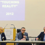 Tagung: Don´t touch touch screen, Steffen Haug, Thomas Hirschhorn , Prof. Hartmut Böhme, April 2015, Foto: Barbara Herrenkind