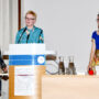 AbsolventInnenfeier und Verleihung des Rudolf Arnheim-Preises, Prof. Claudia Blümle, Prof. Kathrin Müller, Dr. Jitske Jasperse, Foto: Barbara Herrenkind