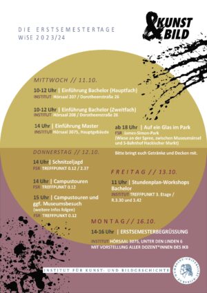 Erstiwoche WS 2023/24