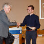 AbsolventInnenfeier und Verleihung des Rudolf Arnheim-Preises, Prof. Michael Diers, Dr. Thomas Helbig, Foto: Barbara Herrenkind