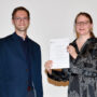 AbsolventInnenfeier und Verleihung des Rudolf Arnheim-Preises, Dr. Thomas Helbig, Prof. Claudia Blümle, Foto: Barbara Herrenkind