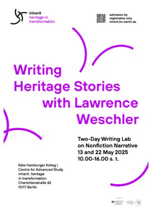 Writing Heritage Stories with Lawrence Weschler
